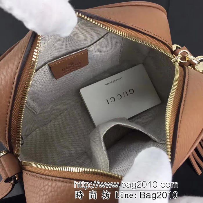 GUCCI古馳頂級原單 專櫃品質 實物實拍 杏棕 308364 單肩斜挎包 HY1001